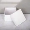 Caja de Regalo Blanca Personalizada con Tapa y Base, Caja Cuadrada de Cartón para Empaque de Joyería y Souvenirs, Logo con Impresión Personalizada