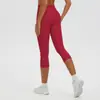 Shorts de yoga transfronterizos de nuevo estilo cepillado, de cintura alta, adelgazantes, atléticos, de longitud 7/8, para correr, fitness y yoga, para mujer