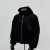 Mochila cardigan sudadera de marca moderna al por mayor para hombre, chaqueta casual con capucha y diseño de cremallera, duradera y versátil