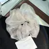 Estilo Coreano INS Nova Gaze de Bolhas Céu Estrelado Elástico de Cabelo Grande Intestino Suporte de Rabo de Cavalo Prateado Acessórios de Cabelo para Meninas