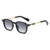 Gafas de Sol Retro para Mujer, Estilo Callejero de Moda, Gafas de Sol Anti-UV, Gafas de Sol Metálicas Cuadradas Europeas y Americanas Transfronterizas