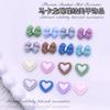 Macaron Doble Capa Amor Arte de Uñas Joyería Resina Lazo Tridimensional Lazo Lindo Todo Combinable Cinta Accesorios para Uñas