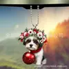 Nuevo adorno plano de perro lindo acrílico transfronterizo para coche, accesorio de mochila, decoración del hogar