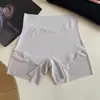 Pantalones Cortos de Hielo de Seda de Cintura Alta con Control de Abdomen y Levantamiento de Glúteos para Mujer, Shorts de Seguridad Lisos Antiexposición, Leggings Antibacterianos de Dos en Uno que No se Enrollan
