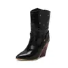Botines de Cuero Cortos para Mujer con Punta Fina Estilo Europeo y Americano, Botines de Moda sin Cordones, Zapatos Elegantes de Tacón Alto para Mujer, Tallas Grandes 40-48, Botas de Exportación