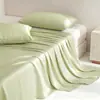 2026 Novo Estilo Seda de Gelo Lavada Estilo Luxo Leve Lençol de Cama Peça Única Lençol de Seda de Gelo Lavada