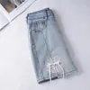 Nueva Falda de Mezclilla Estilo Chino para Mujer, Nueva Falda Corta Adelgazante de Cintura Alta con Bordado de Estilo Nacional para Figuras Petite