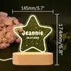 Decoración de Mesa para Habitación Infantil Atmósfera Estelar de Amazon Transfronterizo Temu Regalo de Cumpleaños Personalizado Decoración Luz Nocturna LED