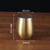 Taza de cáscara de huevo de Amazon transfronteriza, de acero inoxidable 304, con forma de U, creativa y colorida, para agua y cerveza, directa de fábrica