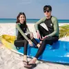 Traje de buceo para mujer de Corea del Sur, traje de baño de medusa de manga larga para pareja, pantalones de protección solar divididos, traje de snorkel adelgazante