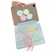 Funda para iPad con diseño de concha de verano, adecuada para A16 nuevo mini 6/7, con diseño de pliegue en Y antideslizante y ranura para lápiz, 11 pulgadas