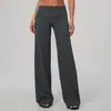 Pantalones Largos Cepillados Transfronterizos con Cintura Plegable, Pantalones Holgados de Pierna Ancha Adelgazantes para Deportes de Carrera al Aire Libre, Pantalones de Pierna Ancha para Mujer 5529