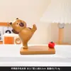 Capivara Escultura em Madeira Falsa Capivara Fofa Enfeites Artesanais Suporte para Celular de Mesa para Casa Carro Desktop Pequenos Enfeites de Resina