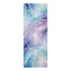 Tapete de Yoga Camurça de Borracha Natural 1,5mm Estampado Ultraleve Dobrável Tecido Antiderrapante Absorvente de Suor Portátil para Viagem