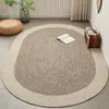 Alfombra Tejida a Mano Sala de Estar Tapete para Mesa de Café Estudio Sencillo Hogar Lujo Ligero Resistente a la Suciedad Ovalado Dormitorio Manta para Mesita de Noche