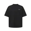 Ru Meng Marca Americana Tendência Estampa de Letras Simples Básica Manga Curta Camiseta Masculina Verão Tendência ins Solta Meia Manga Top