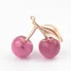 Estilo Coreano Ins Alta Qualidade Elegante Liga Galvanizada Brilhante Cereja Pera Pingente Acessórios DIY Bolsa Feminina Pingente