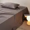 Minimalista Lujo Ligero Otoño/Invierno Color Sólido Todo Algodón Cepillado Artículo Individual Funda de Almohada Sábana Plana Sábana Ajustable Funda de Edredón Suave Cálido Algodón Puro Ropa de Cama