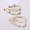 Nuevo Clip Lindo de Lunares para Flequillo Lateral Clips de Caramelo para Niños Pinza para el Cabello de Corazón Materiales para Accesorios del Cabello