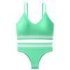 Ropa interior deportiva de comercio exterior transfronterizo para mujer, transpirable, sin aros, con realce, tirantes U grandes, sujetador de espalda descubierta, conjunto, venta al por mayor