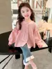 Camisa de Manga Larga para Niña Primavera Otoño 2026 Nueva Elegante Camisa de Primavera para Niños Algodón Principios de Primavera Conjunto de Primavera para Bebé Niña Top