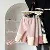Leggings con Forro de Felpa Estilo Coreano Color Bebé Combinado Engrosados Pantalones Casuales Para Bebé con Trasero Grande Para Usar por Fuera Cálidos Pantalones Versátiles