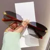 Nuevas gafas de sol con montura invisible y degradado de moda europea y americana, elegantes gafas de sol de alta gama para fotografía callejera con patillas de veta de madera, gafas de moda