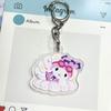 Anillo de Natación de Verano de Dibujos Animados Sanrio Llavero Acrílico de Anime Perro Calabaza Lindo Decorativo Pequeño para Bolso