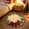 Alfombra navideña de remolino visual transfronteriza, decorativa para dormitorios, antideslizante, amigable con la piel, fácil de cuidar, adecuada para salas de estar