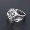 Anillo de acero de titanio con calavera de personalidad retro europea y americana, anillo de acero inoxidable para hombre, accesorios de moda y geniales SA901