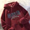 Moletom com Capuz Retro Americano para Homens, Outono e Inverno, Forrado com Fleece, Espessado, Marca da Moda, Tamanho Grande, Jaqueta Top Oversize Solta, Moderno