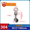 Acero Inoxidable 304 Tapa de Alcantarilla Ojo de Elevación Tornillo Tuerca Juego de Sujeción Brida Tapa de Tanque Volante Perno Accesorios de Bloqueo M10