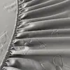 2026 Nuevo Modelo Sábana Individual de Seda de Hielo, Fresca y Amigable con la Piel, Pieza Única, Color Sólido, Protector Antipolvo para Colchón de Cobertura Total, Lavable a Máquina