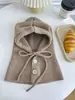 Balak Corea del Sur Gorro Rafa para Mujer Invierno Cálido Gorro Bufanda Una Pieza Protección para los Oídos de Pareja Gorro Tejido de Lana