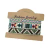 Set de 3 Piezas Venta Caliente Transfronteriza Cuerda de Mano Étnica Bohemia Retro Pulsera Tejida Colorida de Nepal Joyería