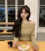 Ins2026 Coreano Otoño Temprano Nuevo Suéter de Punto Estilo Coreano Diseño de Nicho Falso de Dos Piezas Ajustado Adelgazante para Mujer