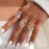 Anillo Ajustable Irregular Ovalado de Doble Capa con Circonita de Lujo Ligero Estilo Europeo y Americano, Anillo Sencillo y Exquisito, Joyería de Moda Personalizada