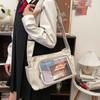 Bolso bandolera japonés de color liso para chica JK, combinable con todo, sencillo y transparente, suave, para hombro y estudiante.