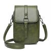Bolso de PU para mujer, nuevo transfronterizo, moderno coreano de color sólido, cuero aceitado, bandolera pequeña, moderno, simple, casual, para teléfono móvil