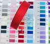 Cinta de lunares de 25 mm para envolver regalos, atar pasteles, materiales para accesorios de cabello DIY, poliéster, en stock, venta al por mayor, múltiples colores