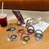 Anillo de Hebilla Magnético magsafe con Lupa en Forma de U Soporte Metálico de Escritorio para Teléfono Móvil Universal