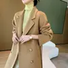 Nuevo Abrigo de Lana de Lujo Doble Cara para Mujer Modelo Clásico 101801 Abrigo Largo de Cachemira Doble Cara para Mujer