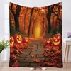Amazon Home Manta de Calabaza Murciélago para Halloween Manta para Sofá de Oficina Cubierta de Aire Acondicionado Manta de Franela para Otoño e Invierno