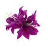Nuevo Clip de Borde de Flor de Lirio Doble para Primavera y Verano Flor Artificial Clip para el Cabello Foto Vacaciones Tocado de Tela para Mujer