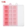 24 grade 15 grade quadrada bandeja de gelo de silicone com tampa cubo de gelo doméstico molde suplemento alimentar para bebês molde grau alimentício