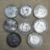 Puesto directo de fábrica Plata antigua de jade Yuan Shikai sombrero alto espalda Dragón plata redondo doble cara plata al por mayor