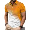 Camisa Polo Casual de Negócios Masculina Europeia e Americana da Moda Verão Transfronteiriça Camisa Polo Masculina de Manga Curta Nova Amazon