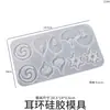 Brincos de Resina DIY Estilo Exótico Molde de Silicone Padrão Oco Pingente Gota d'Água Folha de Leque Flor Molde