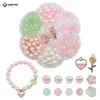 Nuevo kit de materiales para juego de flores de cuentas transfronterizo, pulsera y collar de perlas estilo fresco de 7 compartimentos, accesorios para joyería DIY