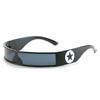 Gafas de Sol de Una Pieza Estilo Europeo y Americano Modernas Estilo Influencer Ins Gafas de Sol Mismo Estilo Xiaohongshu Gafas de Sol de Tecnología Futura